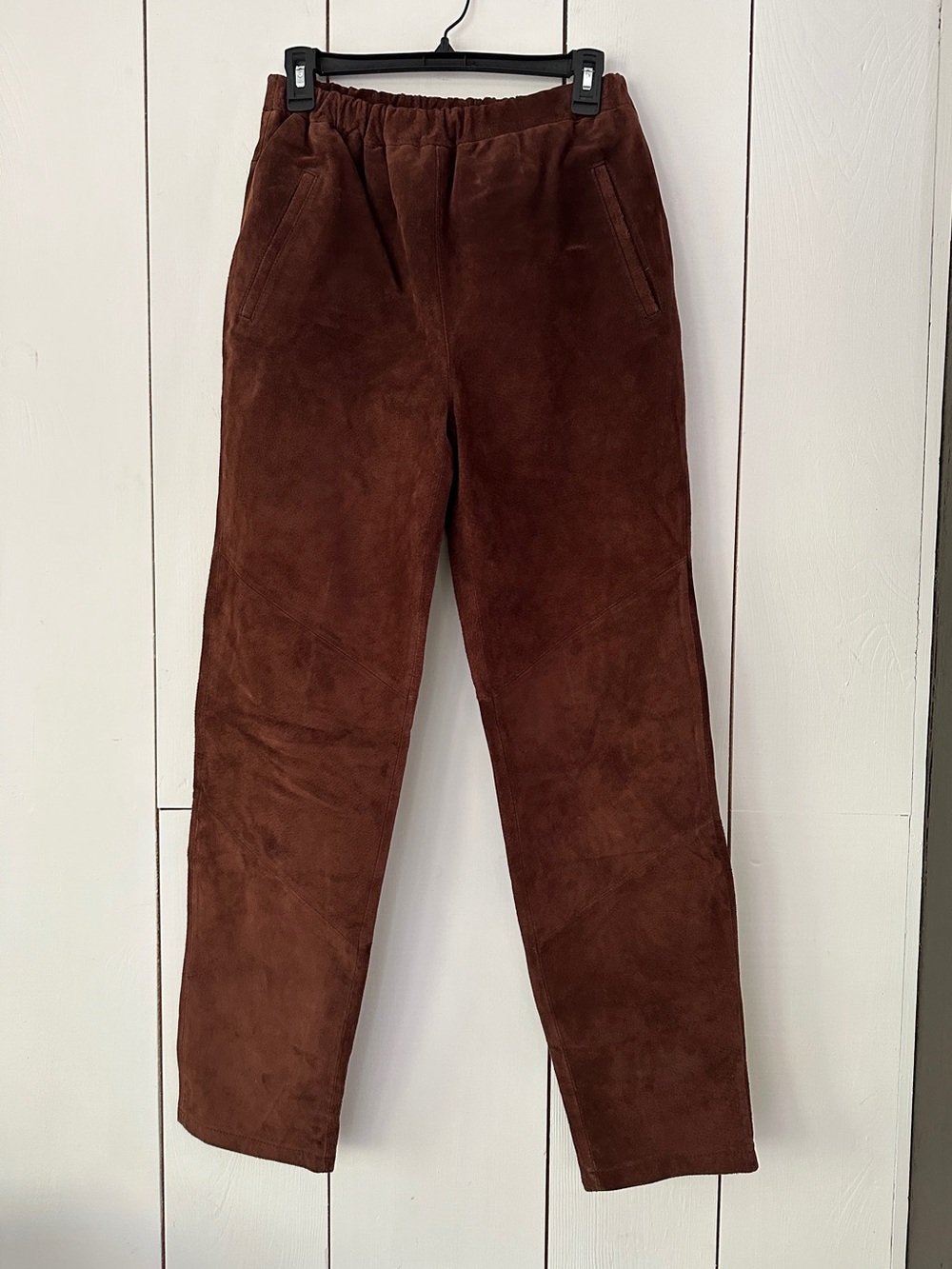 Vintage Suede Leather Pants Sz 4 Brown